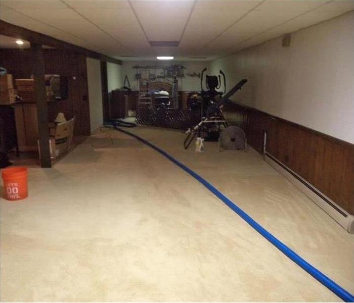 Basement after SERVPRO Cleaned and Dried Carpet