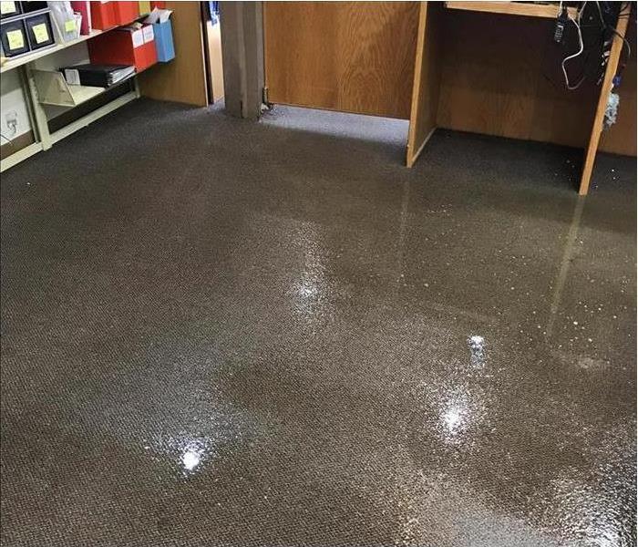 water covered floor
